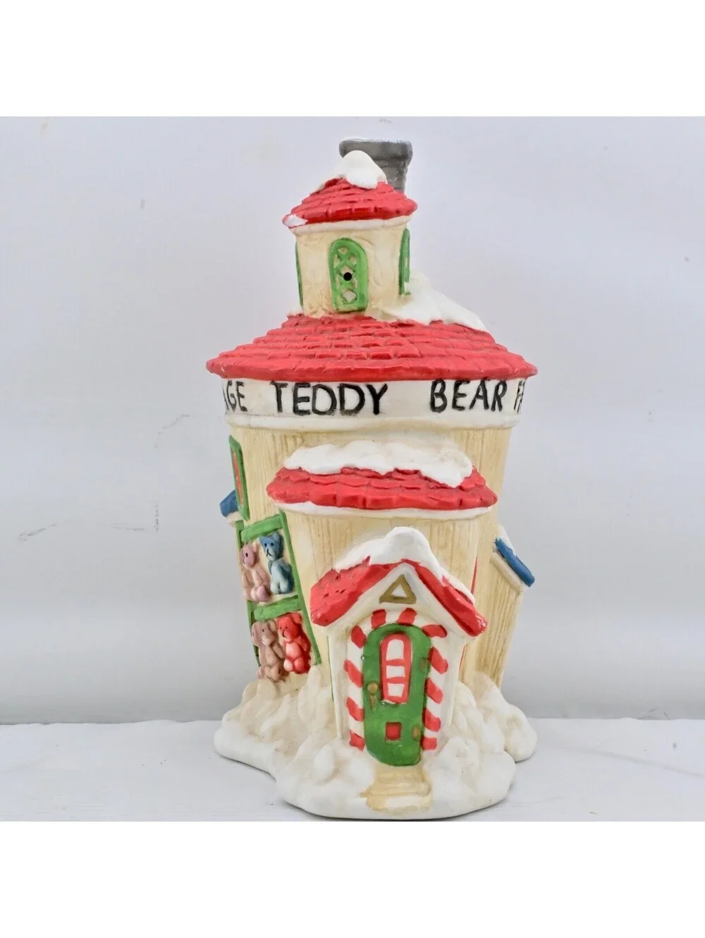 1993 Mercuries USA Santa's Teddy Bear Factory Christmas Village..NO LIGHT/BOX